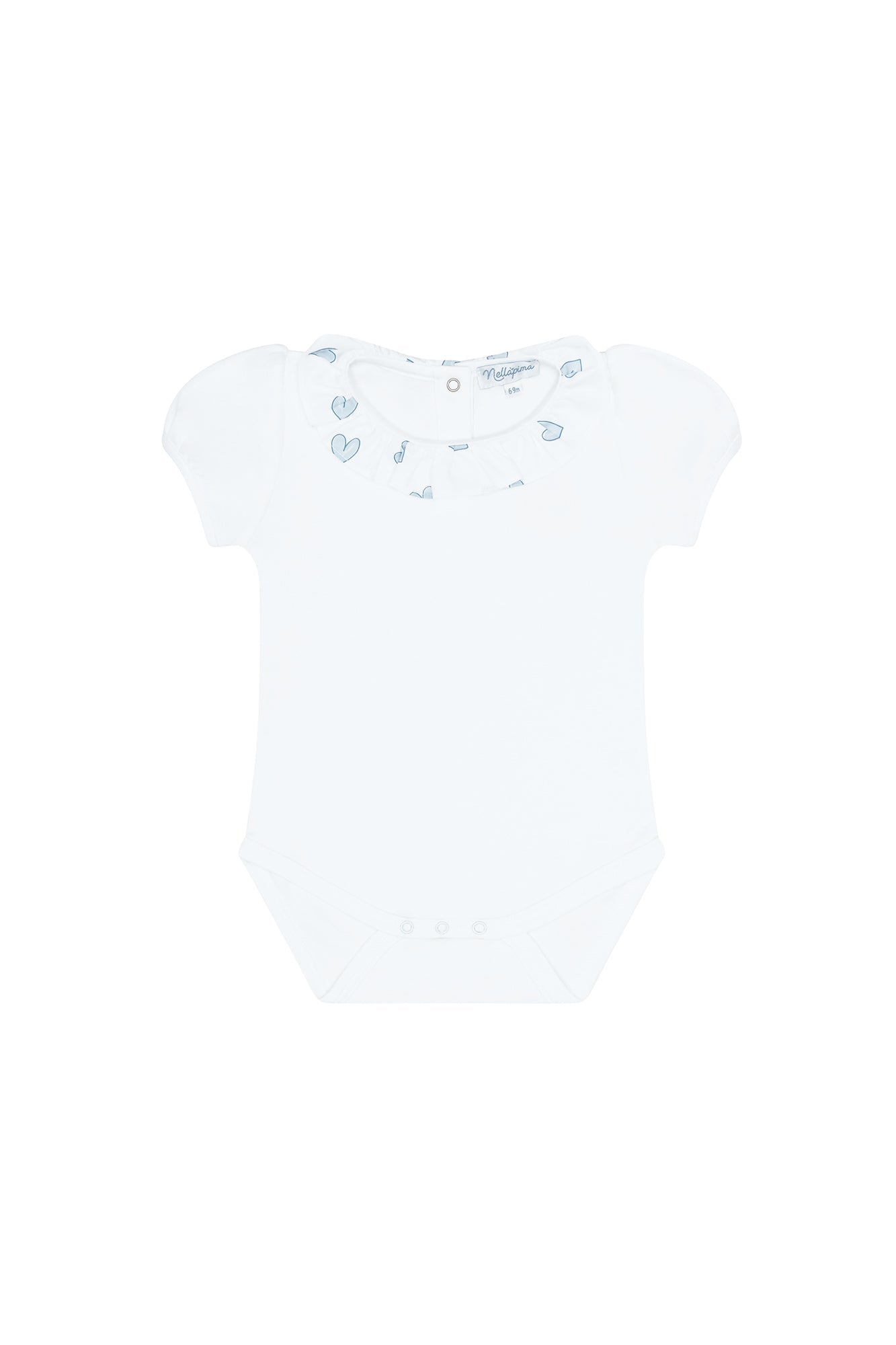 Baby Girl Blue Heart Print Onesie Set