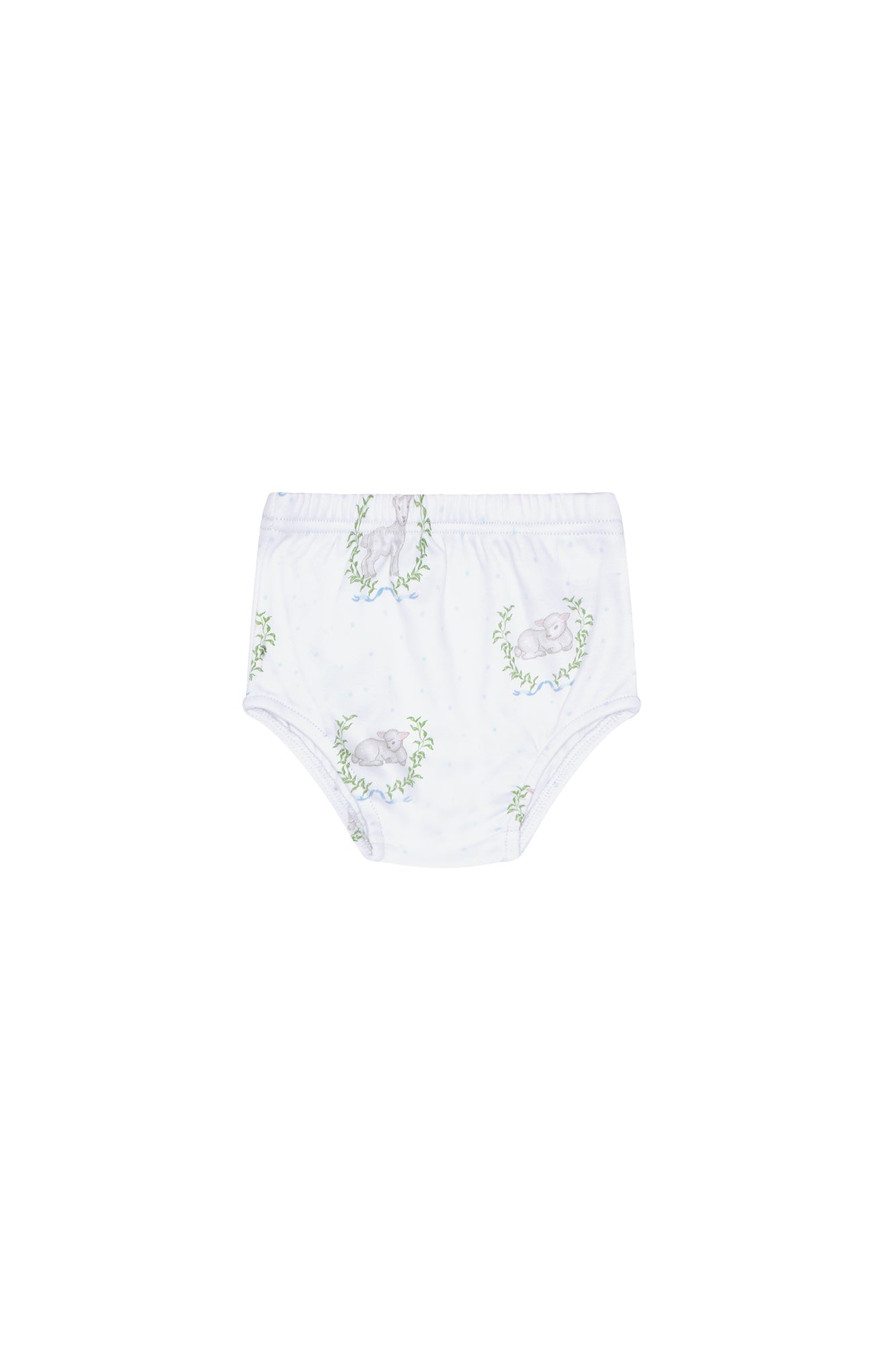 Blue Lamb Print Baby Diaper Cover Set
