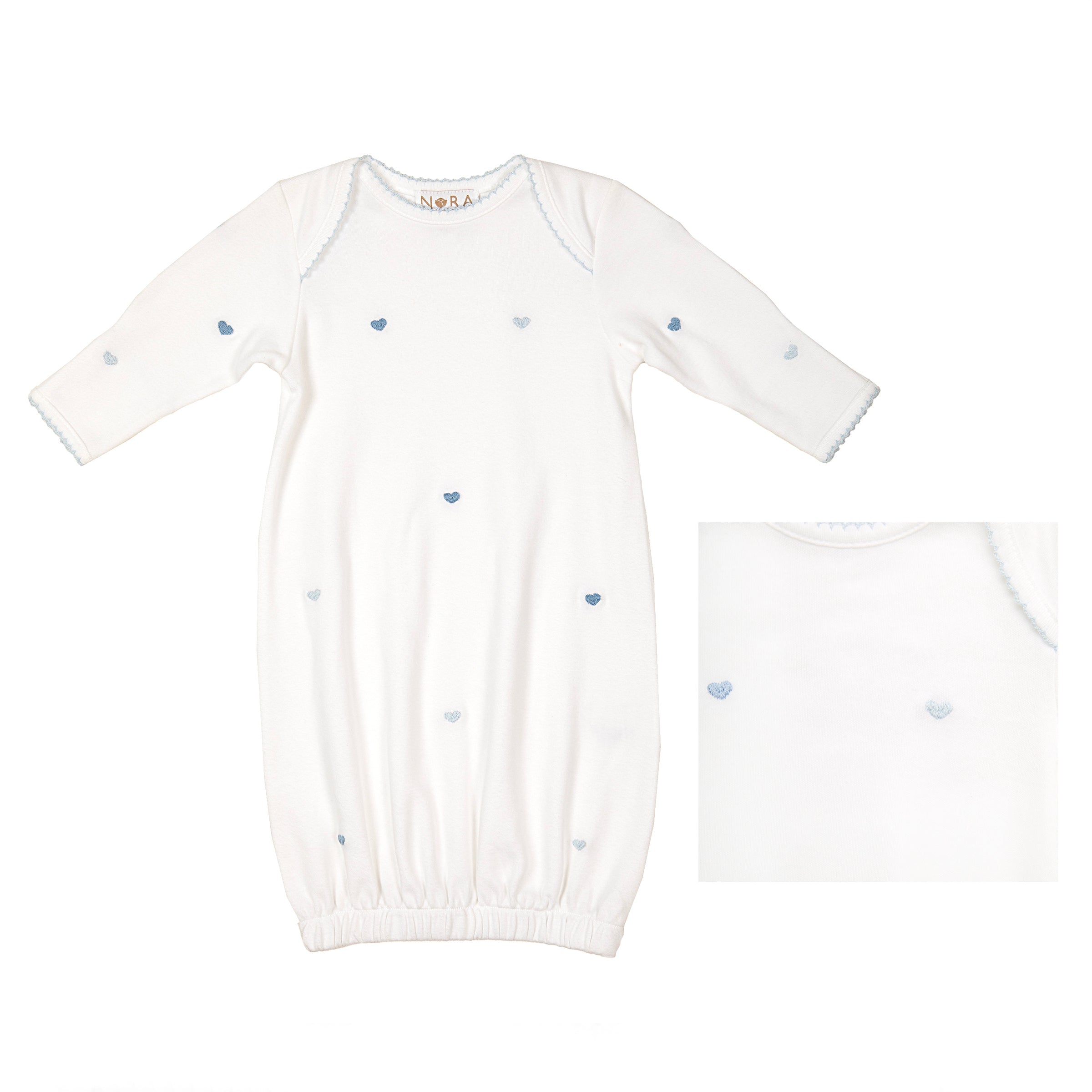 BABY JOSIE HEART COTTON KNIT SACK