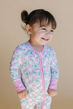 Baby Girl Shamrock & Bows Bamboo Zip Pajama Romper