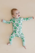 Baby Bamboo Zip Pajama Romper | Lucky Shamrock