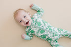 Baby Bamboo Zip Pajama Romper | Lucky Shamrock