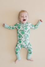 Baby Bamboo Zip Pajama Romper | Lucky Shamrock