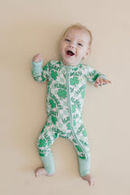 Baby Bamboo Zip Pajama Romper | Lucky Shamrock