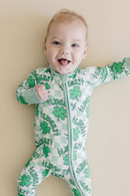 Baby Bamboo Zip Pajama Romper | Lucky Shamrock