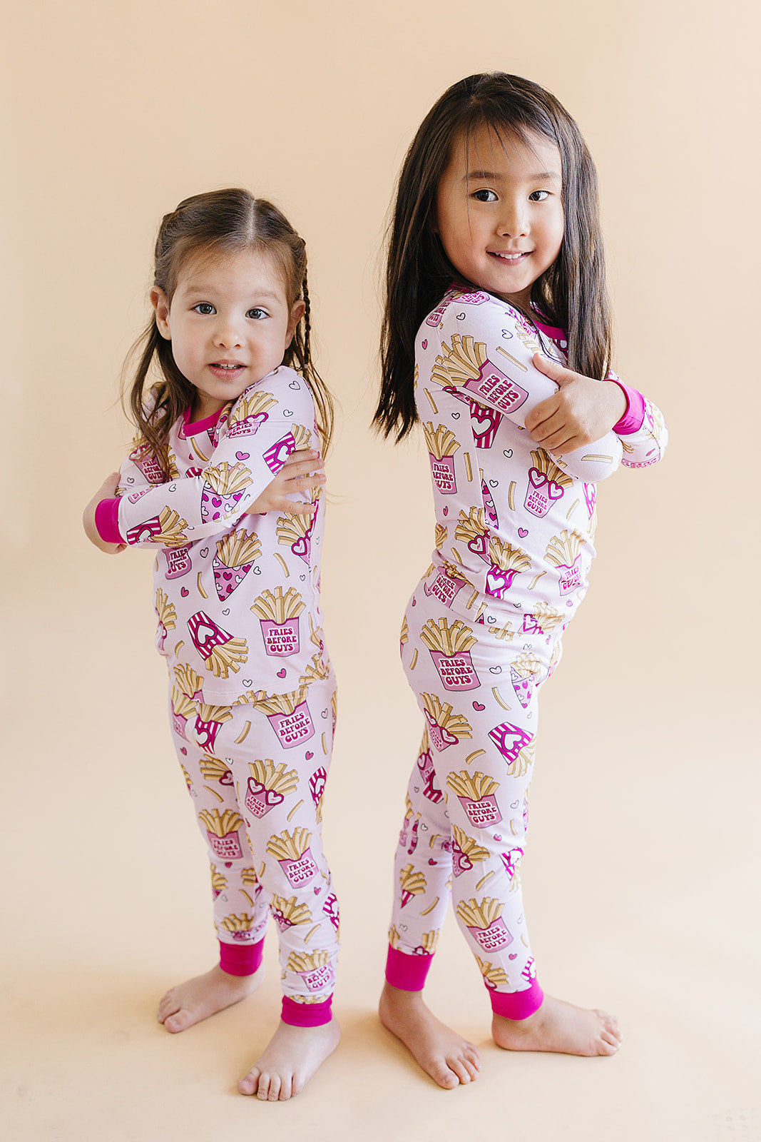 Girls Bamboo Two Piece Pajama Set | Fries Before Guys