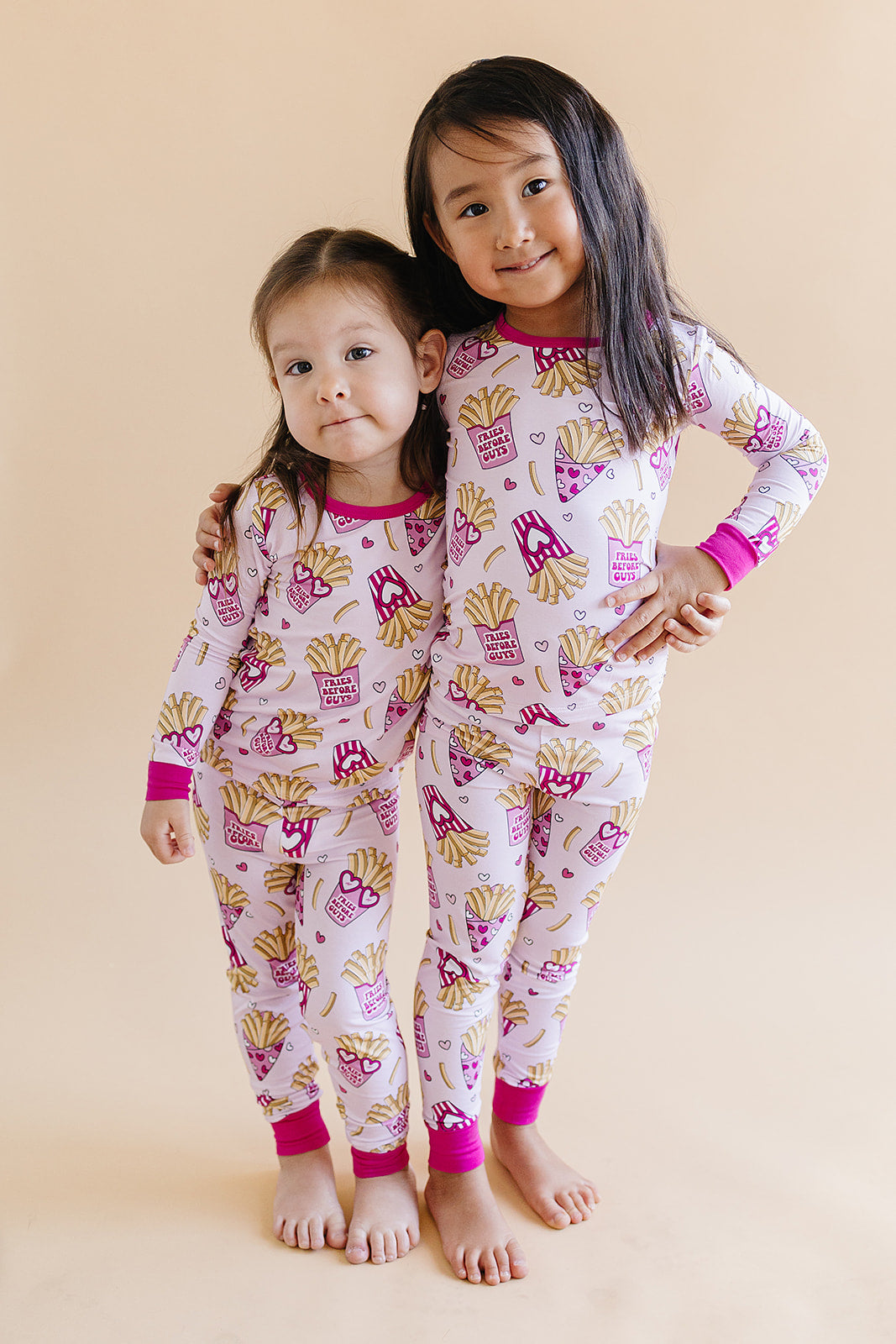 Girls Bamboo Two Piece Pajama Set | Fries Before Guys