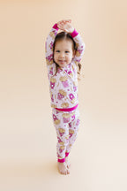 Girls Bamboo Two Piece Pajama Set | Fries Before Guys