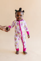 Baby Girl Bamboo Pajama Zip Romper