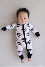 Baby Boy Love Mom Bamboo Zip Pajama Romper