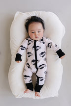 Baby Boy Love Mom Bamboo Zip Pajama Romper