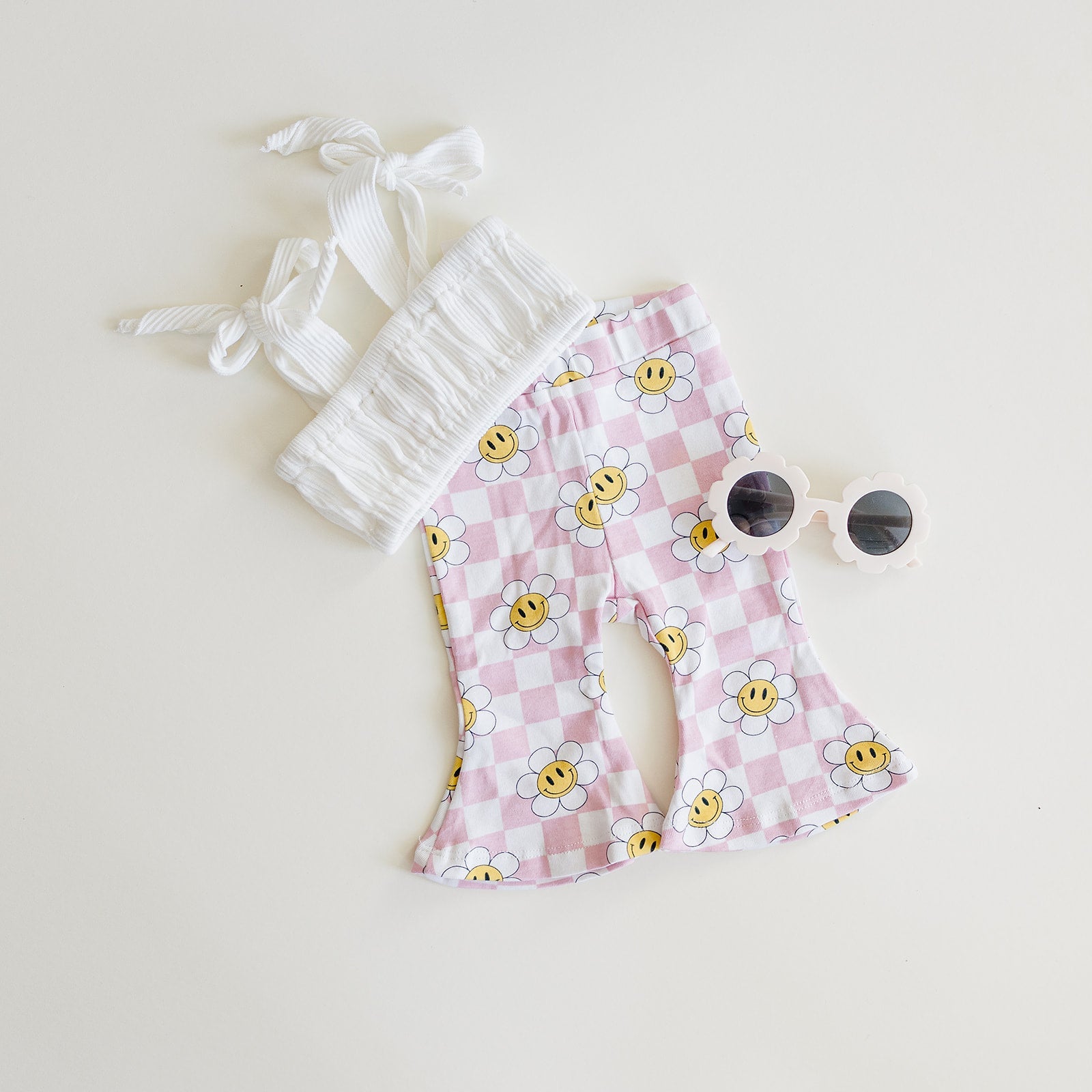Girls Smiley Daisy Flare Set