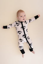 Baby Boy Love Mom Bamboo Zip Pajama Romper