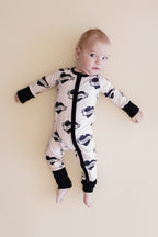 Baby Boy Love Mom Bamboo Zip Pajama Romper