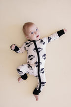 Baby Boy Love Mom Bamboo Zip Pajama Romper