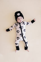 Baby Boy Love Mom Bamboo Zip Pajama Romper