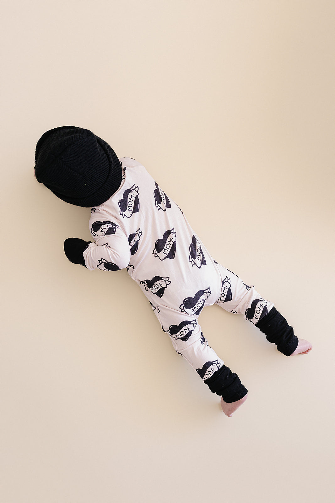 Baby Boy Love Mom Bamboo Zip Pajama Romper