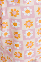 Girls Retro Daisy Shorts Set