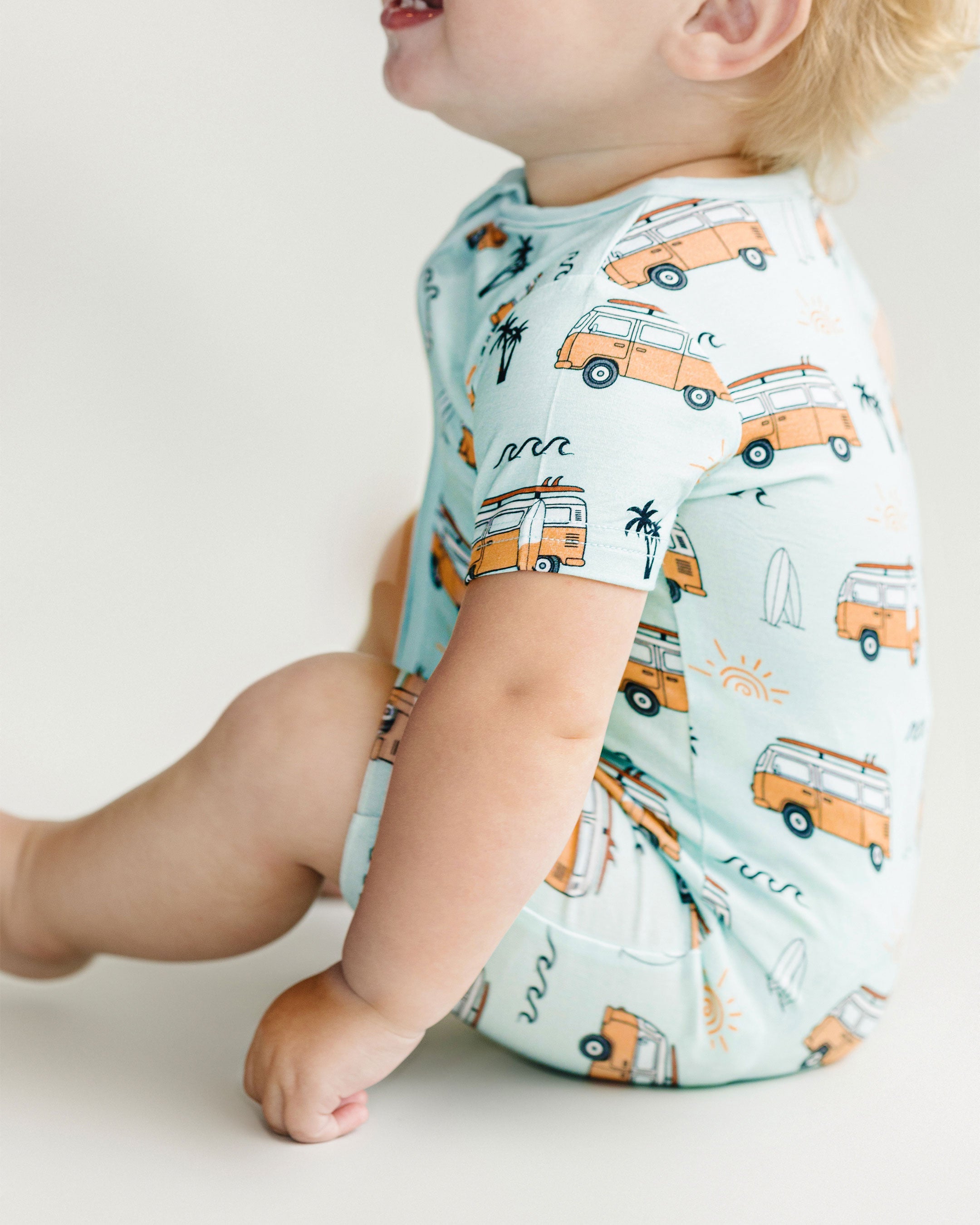 Bamboo Shorty Romper | Retro Beach