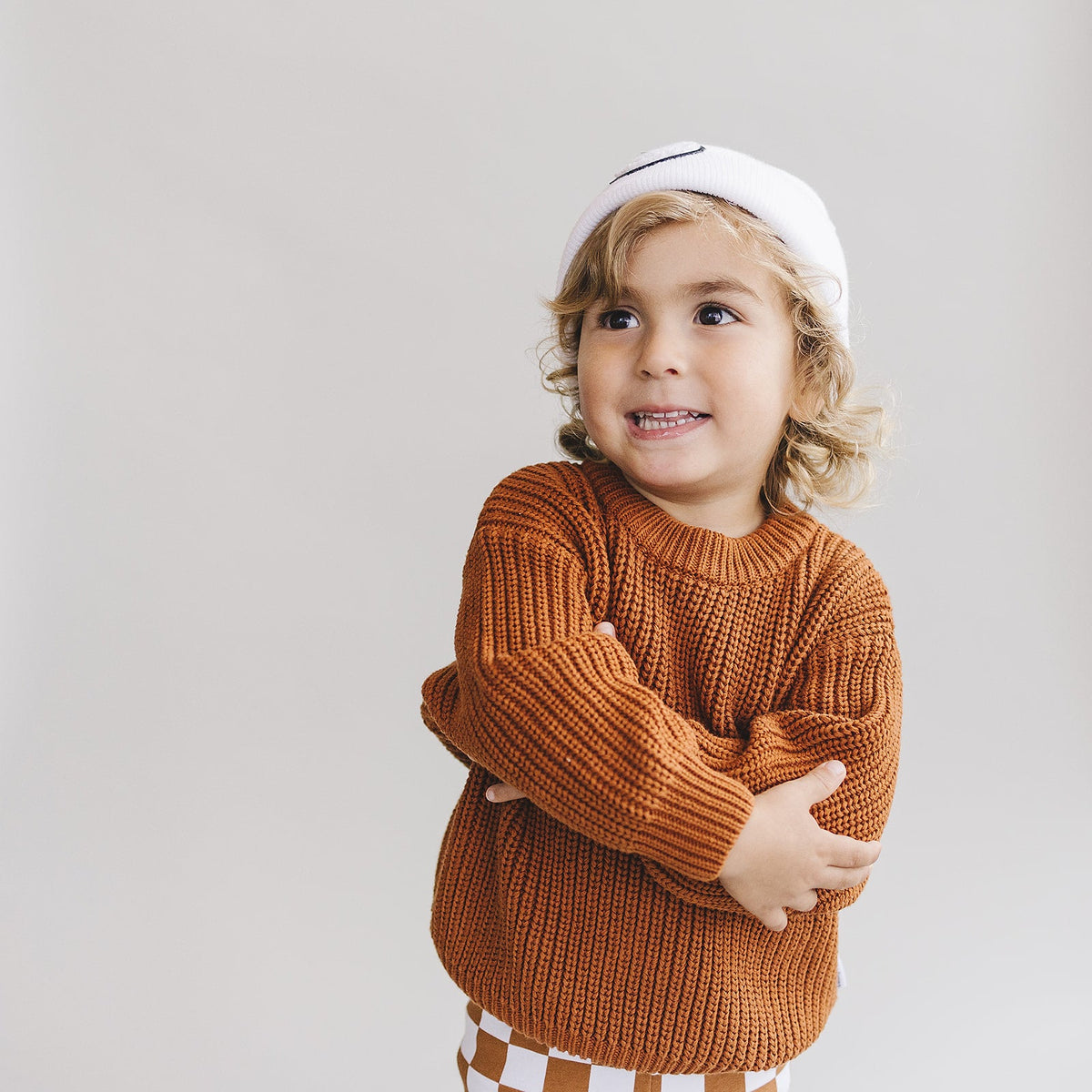 Chunky Knit Sweater | Rust