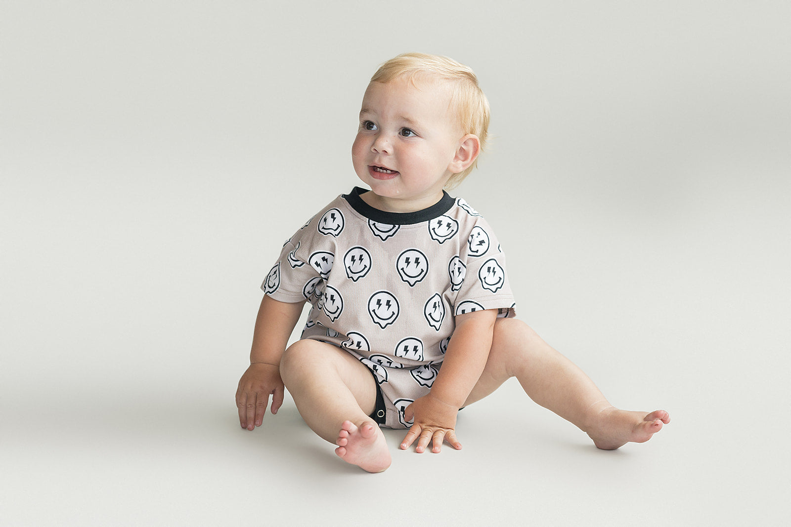 Electric Drippy Short Sleeve Bubble Romper