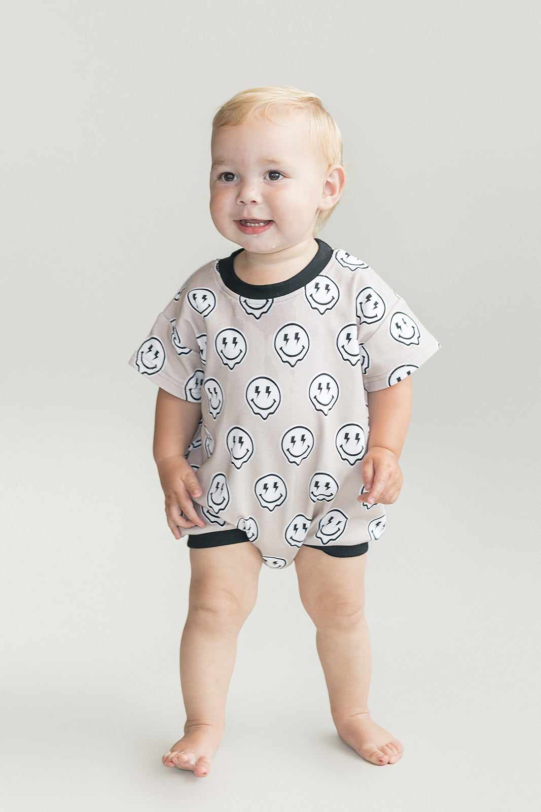Electric Drippy Short Sleeve Bubble Romper
