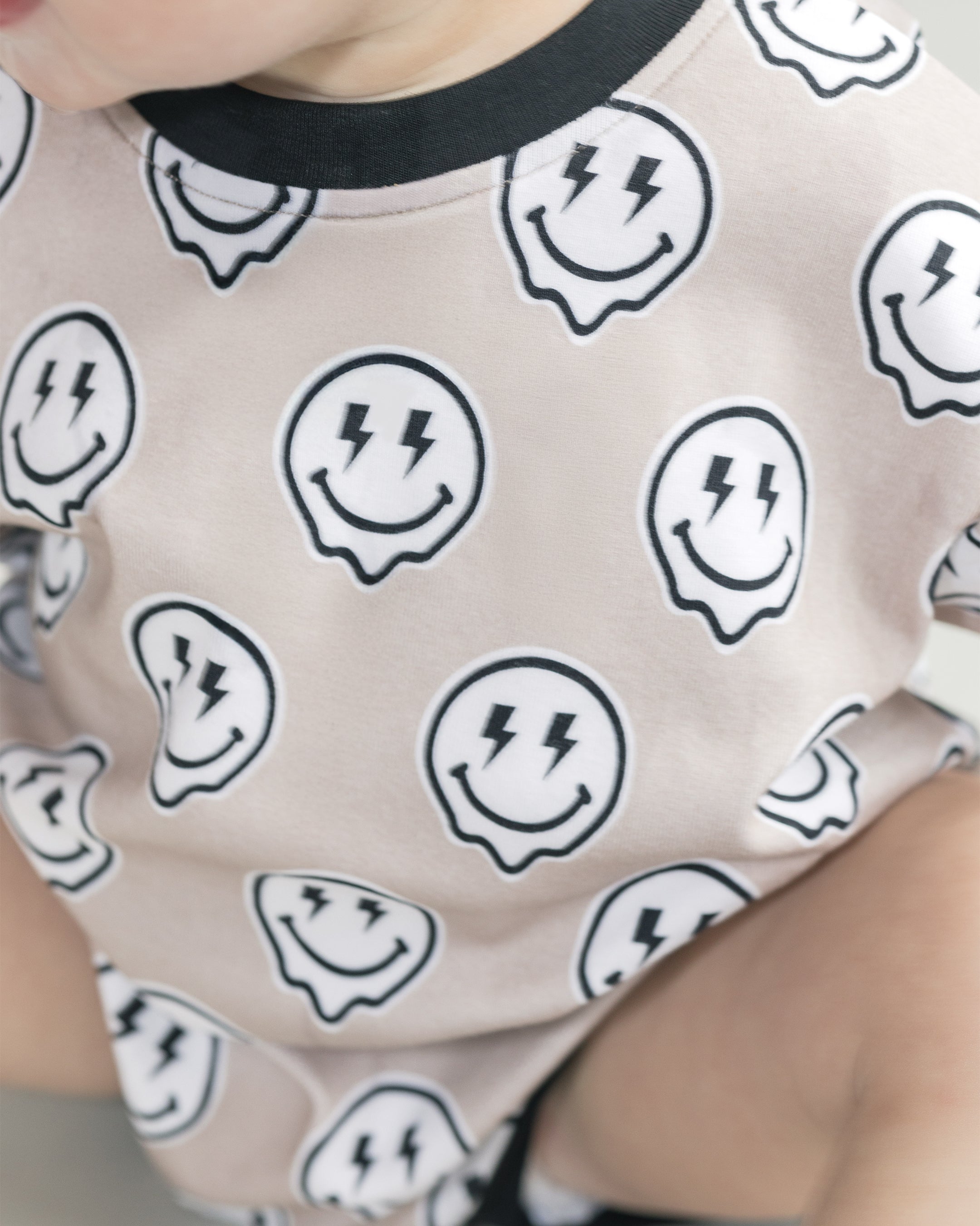 Electric Drippy Short Sleeve Bubble Romper