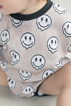 Electric Drippy Short Sleeve Bubble Romper