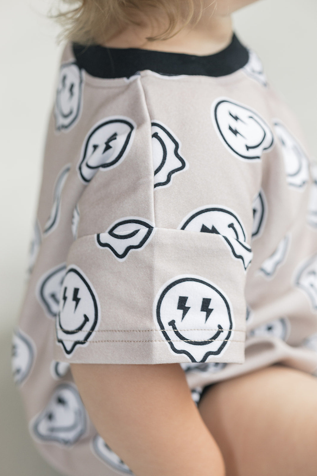 Electric Drippy Short Sleeve Bubble Romper