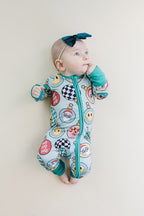 Baby Bamboo Zip Pajama Romper | Christmas Ornaments
