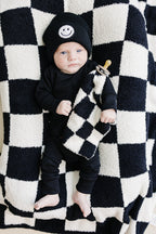 Checkered Plush Lovey | Black
