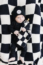 Checkered Plush Lovey | Black