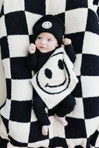 Smiley Plush Lovey | Black
