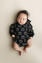Hooded Bubble Romper  | Electric Smiley