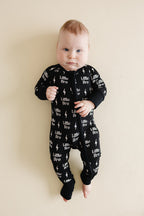 Baby Boy Little Bro Bamboo Zip Pajama Romper