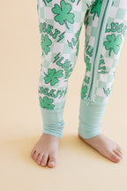 Baby Bamboo Zip Pajama Romper | Lucky Shamrock