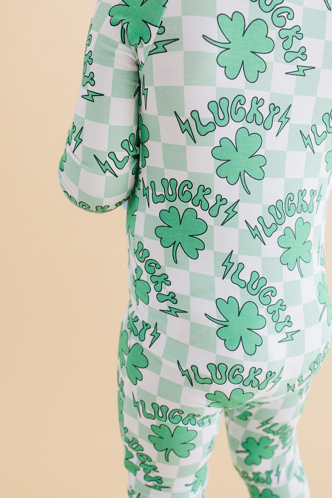 Baby Bamboo Zip Pajama Romper | Lucky Shamrock