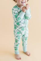 Baby Bamboo Zip Pajama Romper | Lucky Shamrock