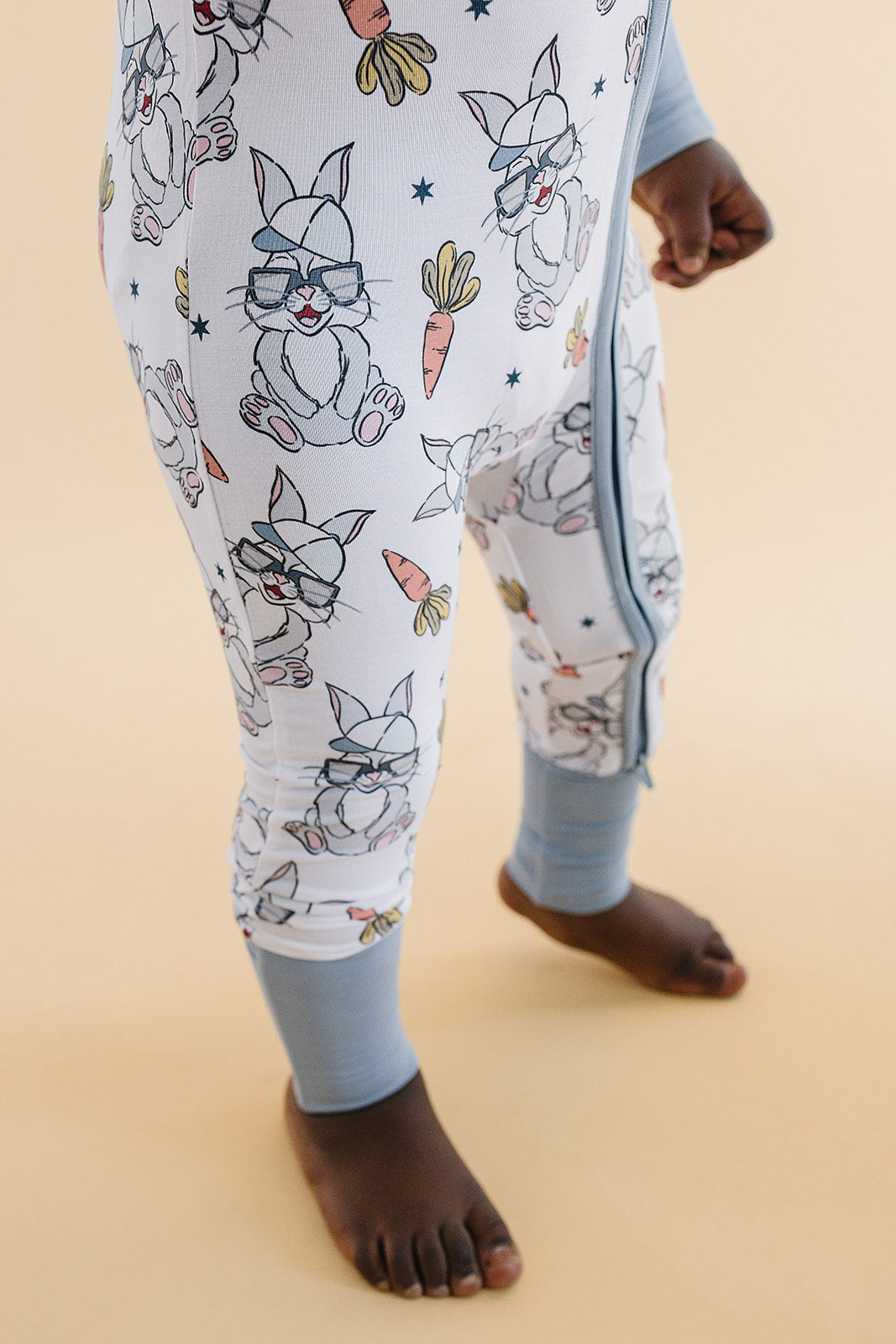 Baby Bamboo Zip Romper | Rad Bunny