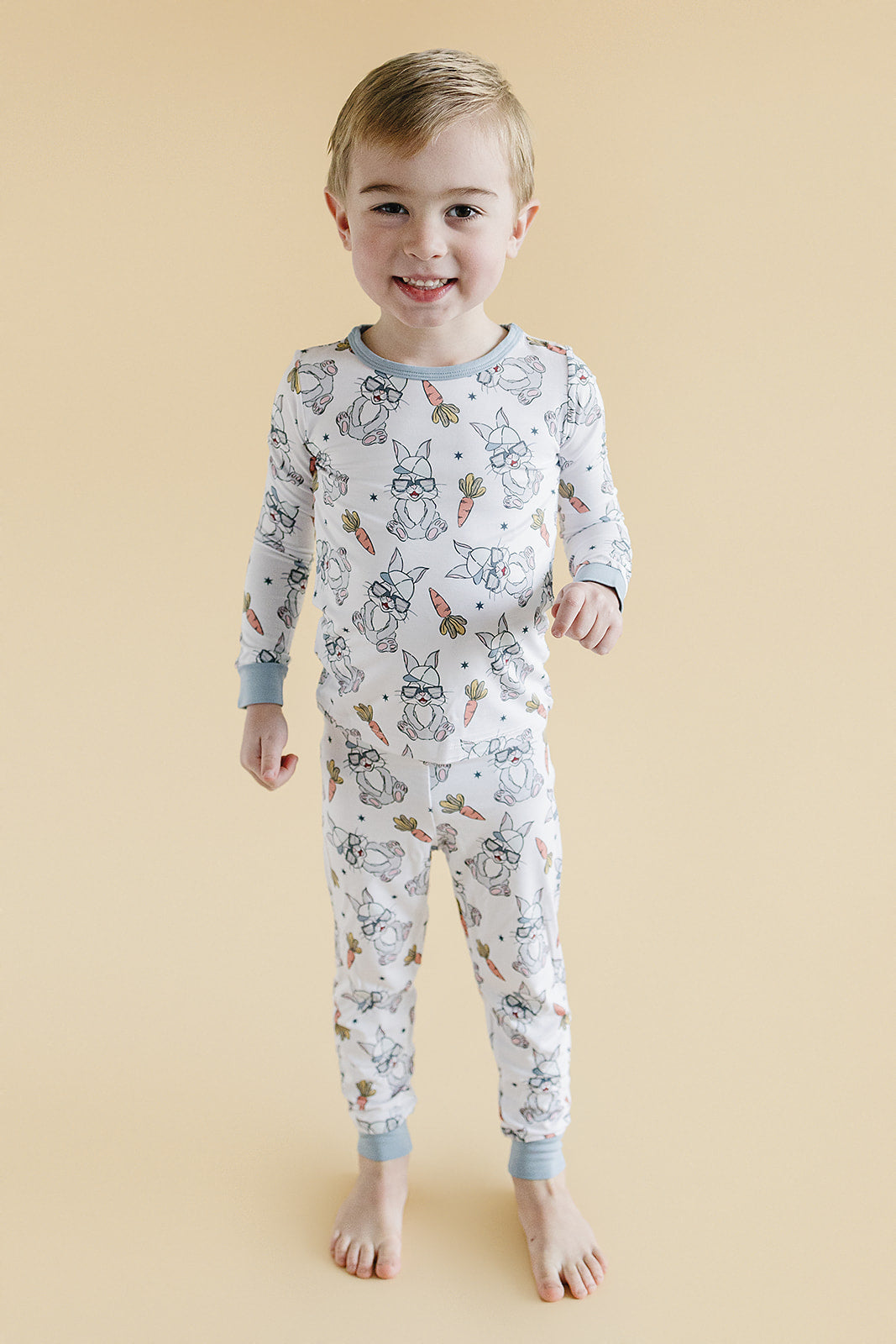 Boys Rad Bunny Bamboo Two Piece Pajama Set