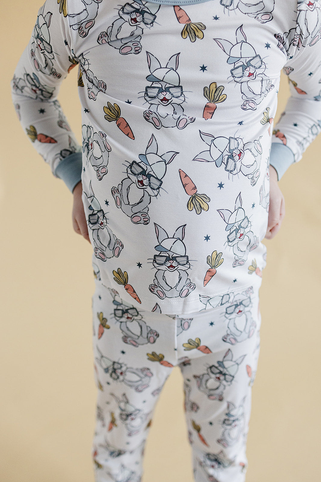 Boys Rad Bunny Bamboo Two Piece Pajama Set