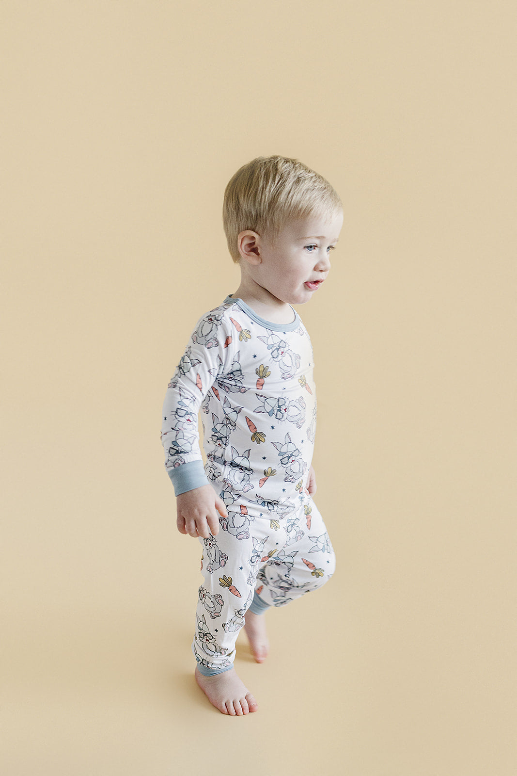 Boys Rad Bunny Bamboo Two Piece Pajama Set