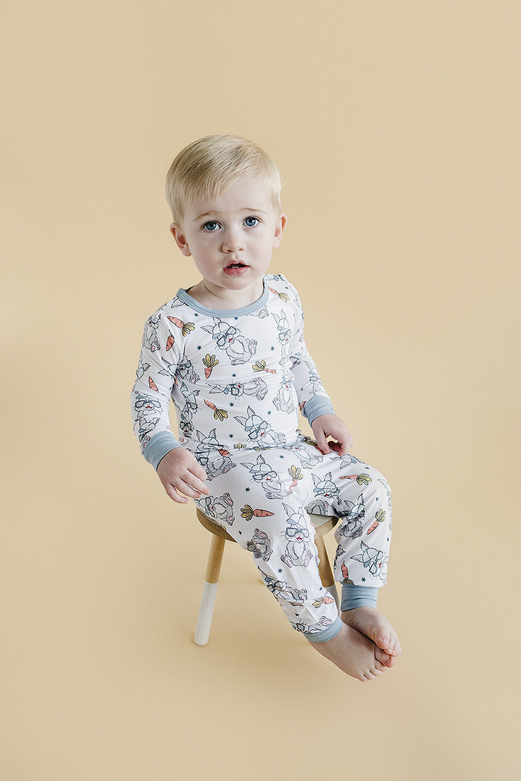 Boys Rad Bunny Bamboo Two Piece Pajama Set