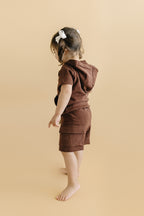 Terry Cargo Shorts Set | Chocolate