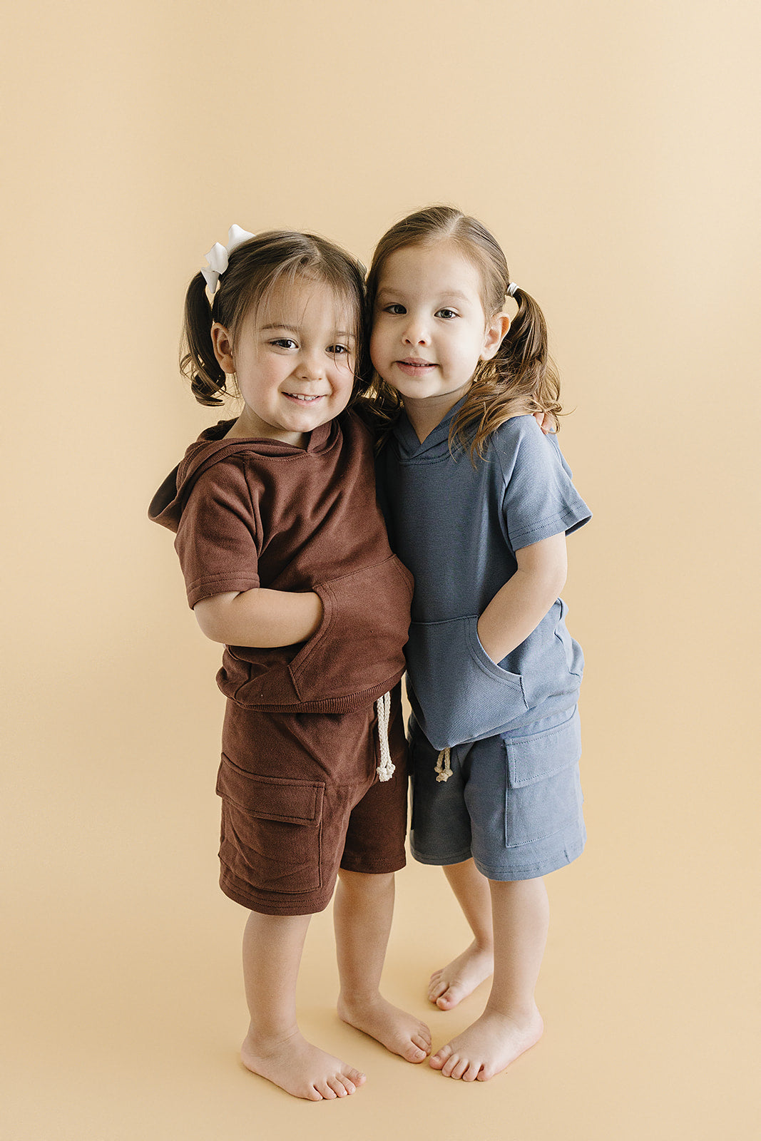 Terry Cargo Shorts Set | Chocolate