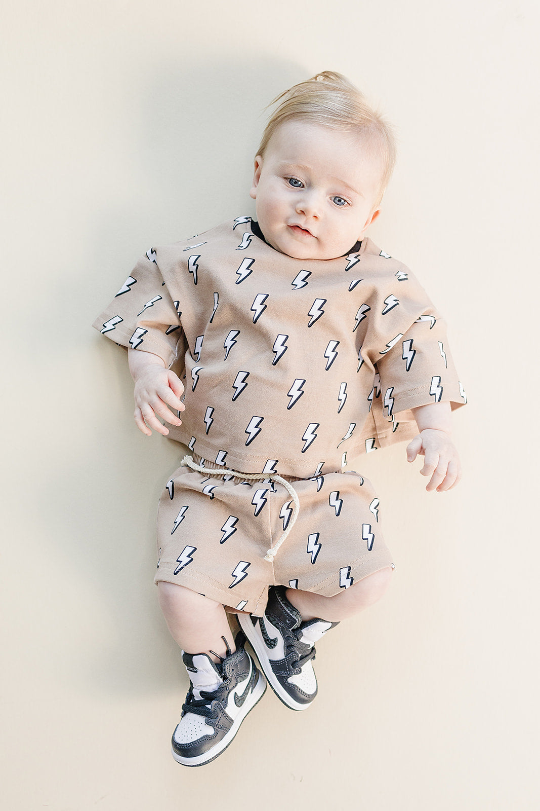 Lightning Bolt Cotton Shorts Set
