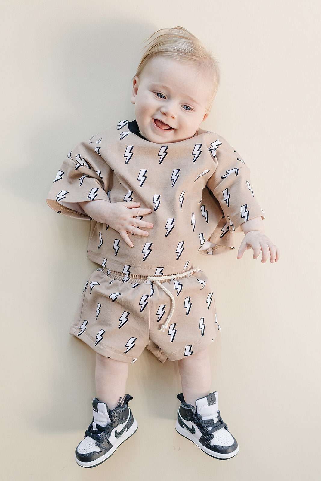 Lightning Bolt Cotton Shorts Set