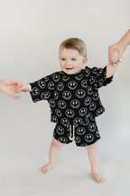 Boys Electric Smiley Shorts Set