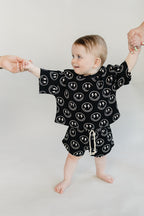 Boys Electric Smiley Shorts Set