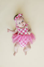 Bubble Gum Checkered Headband